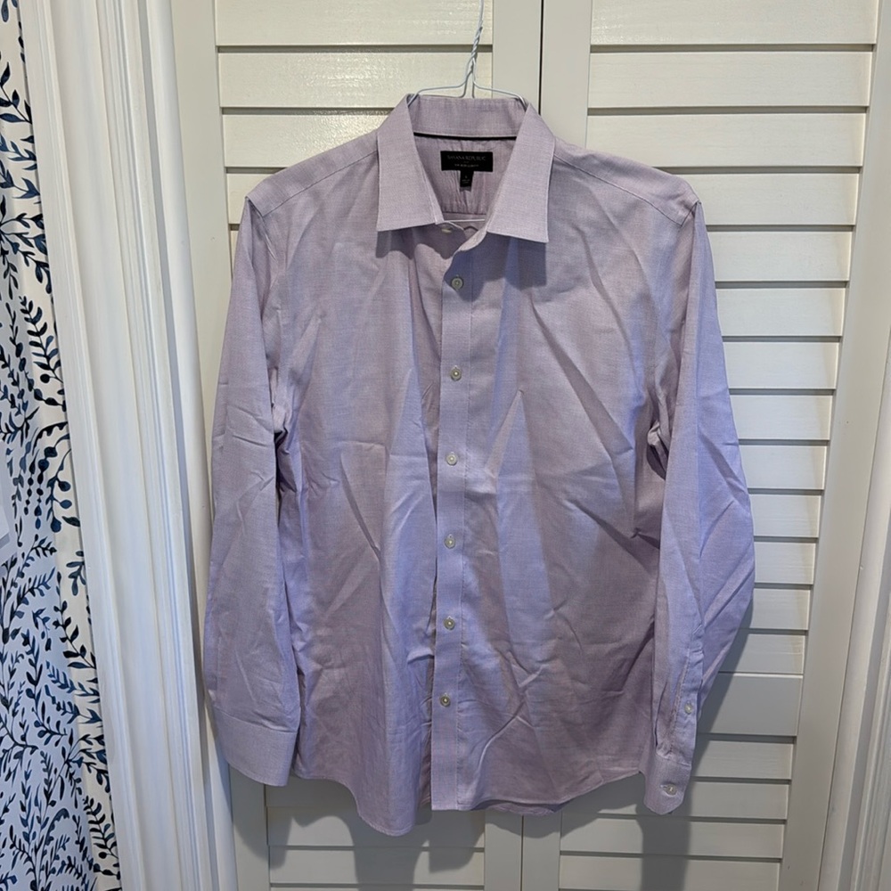 Purple Men’s Non-Iron Banana Republic Slim Fit Button-Down Shirt